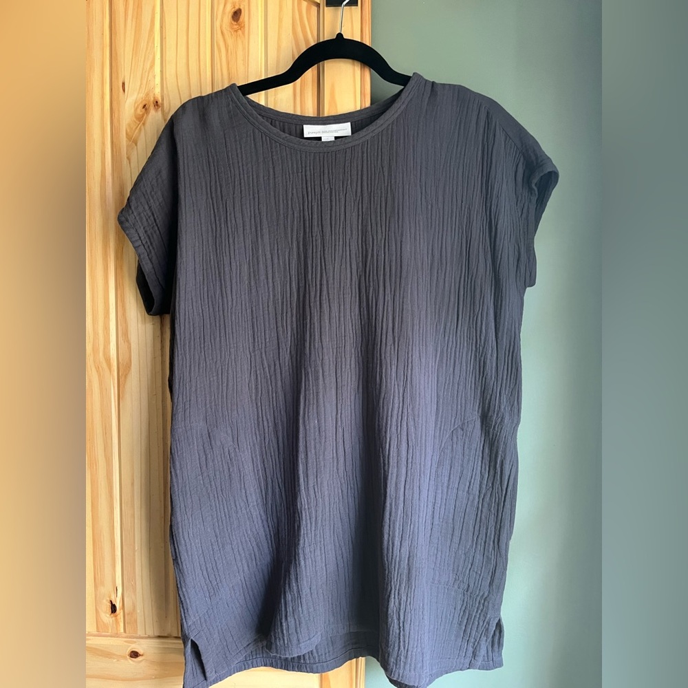 Pure Jill 100% organic cotton tunic shirt with pockets